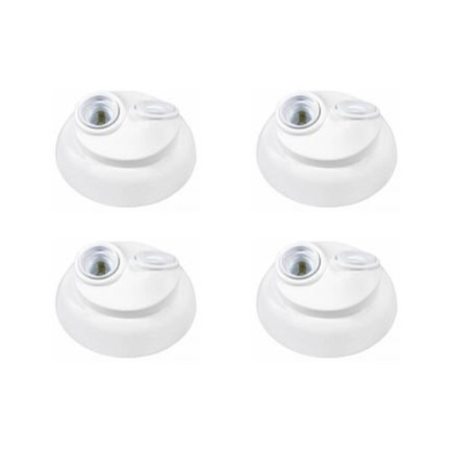 Kit C/4 - Plafonier Pvc Perlex Branco Soquete Duplo 225/1