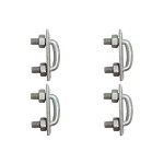 Kit C/4 - Para-Raio Grampo Para Emenda De Fita Aluminio D...