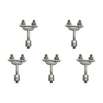Kit C/5 - Para-Raio Suporte Para Fita Aluminio Horizontal...