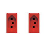 Kit C/2 - Modulo Soprano Ilus (Tomada 10A Vermelho) 5Ub99007