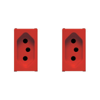Kit C/2 - Modulo Soprano Ilus (Tomada 10A Vermelho) 5Ub99007