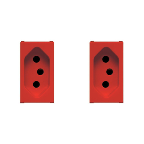 Kit C/2 - Modulo Soprano Ilus (Tomada 10A Vermelho) 5Ub99007