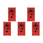 Kit C/5 - Modulo Soprano Ilus (Tomada 10A Vermelho) 5Ub99007