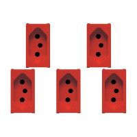 Kit C/5 - Modulo Soprano Ilus (Tomada 10A Vermelho) 5Ub99007