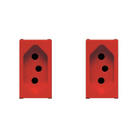 Kit C/2 - Modulo Soprano Ilus (Tomada 20A Vermelho) 5Ub99008