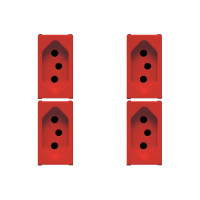 Kit C/4 - Modulo Soprano Ilus (Tomada 20A Vermelho) 5Ub99008