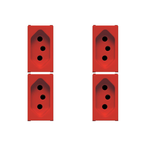 Kit C/4 - Modulo Soprano Ilus (Tomada 20A Vermelho) 5Ub99008