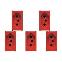 Kit C/5 - Modulo Soprano Ilus (Tomada 20A Vermelho) 5Ub99008