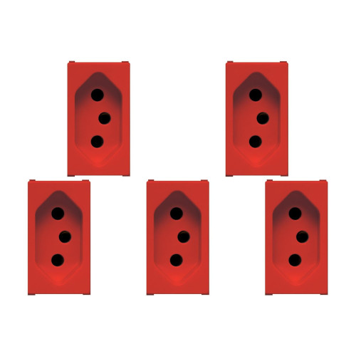 Kit C/5 - Modulo Soprano Ilus (Tomada 20A Vermelho) 5Ub99008
