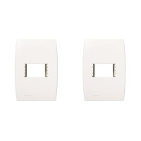 Kit C/2 - Placa Soprano Ilus 4X2 (1 Modulo Horizontal) 5T...