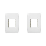 Kit C/2 - Placa Soprano Ilus 4X2 (2 Modulos Horizontal) 5...