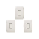 Kit C/3 - Conjunto Soprano Ilus 4X2 Branco Com Placa(1Sim...