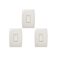 Kit C/3 - Conjunto Soprano Ilus 4X2 Branco Com Placa(1Sim...