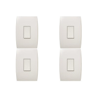 Kit C/4 - Conjunto Soprano Ilus 4X2 Branco Com Placa(1Sim...