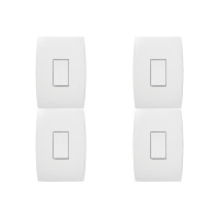 Kit C/4 - Conjunto Soprano Ilus 4X2 Branco Com Placa(1Par...