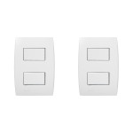 Kit C/2 - Conjunto Soprano Ilus 4X2 Branco Com Placa(2Sim...