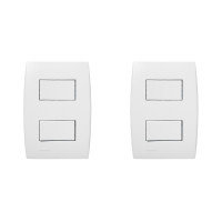 Kit C/2 - Conjunto Soprano Ilus 4X2 Branco Com Placa(2Sim...