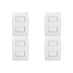 Kit C/4 - Conjunto Soprano Ilus 4X2 Branco Com Placa(2Sim...