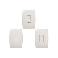 Kit C/3 - Conjunto Soprano Ilus 4X2 Branco Com Placa(1Cam...