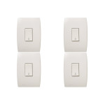 Kit C/4 - Conjunto Soprano Ilus 4X2 Branco Com Placa(1Cam...
