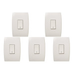 Kit C/5 - Conjunto Soprano Ilus 4X2 Branco Com Placa(1Cam...