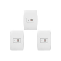 Kit C/3 - Conjunto Soprano Ilus 4X2 Branco Com Placa(1Par...