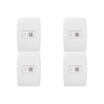 Kit C/4 - Conjunto Soprano Ilus 4X2 Branco Com Placa(1Par...
