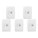 Kit C/5 - Conjunto Soprano Ilus 4X2 Branco Com Placa(1Par...
