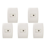 Kit C/5 - Conjunto Soprano Ilus 4X2 Branco Com Placa(1Rj1...