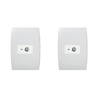 Kit C/2 - Conjunto Soprano Ilus 4X2 Branco Com Placa(1Tomada  ..