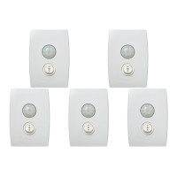 Kit C/5 - Conjunto Soprano Ilus 4X2 Branco Com Placa(Sens...