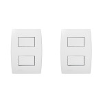 Kit C/2 - Conjunto Soprano Ilus 4X2 Branco Com Placa(1Sim...