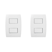 Kit C/2 - Conjunto Soprano Ilus 4X2 Branco Com Placa(1Sim...