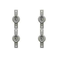 Kit C/4 - Conjunto Para Condulete Perlex Tomada 2 Polos +...