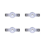 Kit C/4 - Conjunto Para Condulete Perlex Tomada 2 Polos +...
