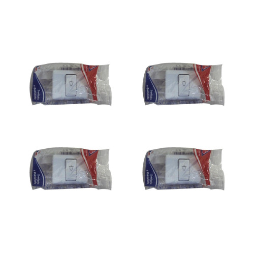 Kit C/4 - Sistema Perlex Branca (1 Campainha) 3085Br