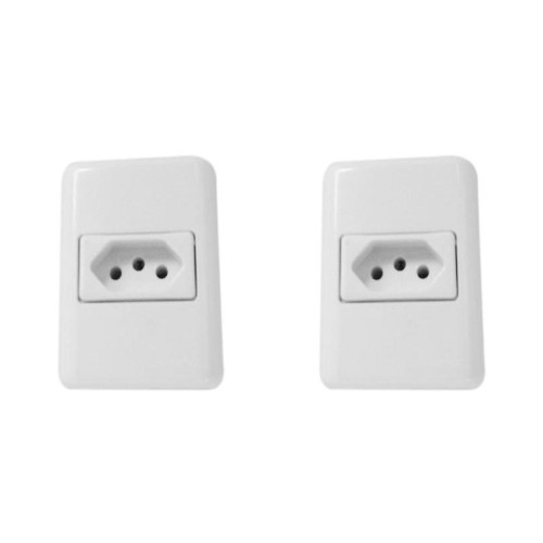 Kit C/2 - Sistema Perlex Branca (1 Tomada 20A) 3015Br