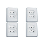 Kit C/4 - Sistema Perlex Branca (2 Tomadas 10/20A) 3011/15Br
