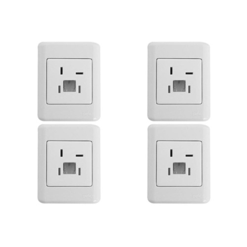Kit C/4 - Sistema Perlex Branca (Tomada Fone+Modulo) 3063Br
