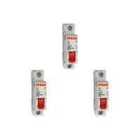 Kit C/3 - Disjuntor Steck Din Unipolar 10A Sd61 C Sdd61C10