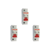 Kit C/3 - Disjuntor Steck Din Unipolar 80A Sd1 C Sdd1C80