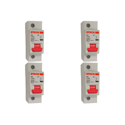 Kit C/4 - Disjuntor Steck Din Unipolar125A Sd1 C Sdd1C125