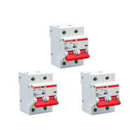 Kit C/3 - Disjuntor Steck Din Bipolar 80A Sd2 C Sdd2C80