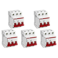 Kit C/5 - Disjuntor Steck Din Tripolar 10A Sd63 C Sdd63C10