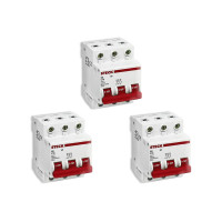 Kit C/3 - Disjuntor Steck Din Tripolar 40A Sd63 C Sdd63C40