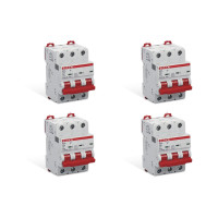 Kit C/4 - Disjuntor Steck Din Tripolar100A Sd3 C Sdd3C100