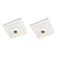 Kit C/2 - Plafonier Pvc Pavilonis Quadrado Branco Soquete...