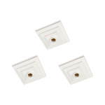 Kit C/3 - Plafonier Pvc Pavilonis Quadrado Branco Soquete...