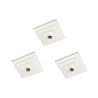 Kit C/3 - Plafonier Pvc Pavilonis Quadrado Branco Soquete...