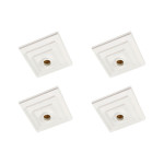 Kit C/4 - Plafonier Pvc Pavilonis Quadrado Branco Soquete...